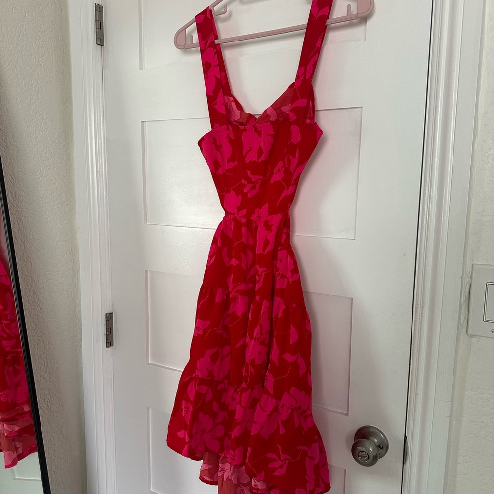 Elegant Pink Floral Dress